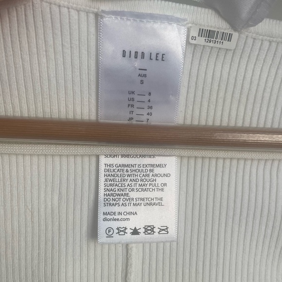 Dion Lee POINTELLE CORSET LS TOP White - Picture 6 of 10